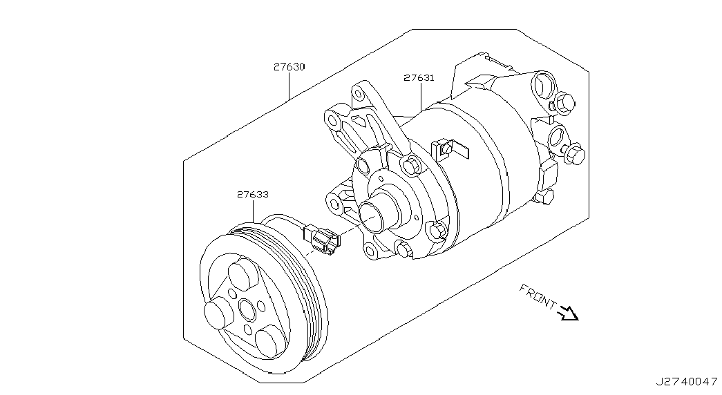 Муфта компрессора кондиционера для Ниссан Мурано 2002-2008