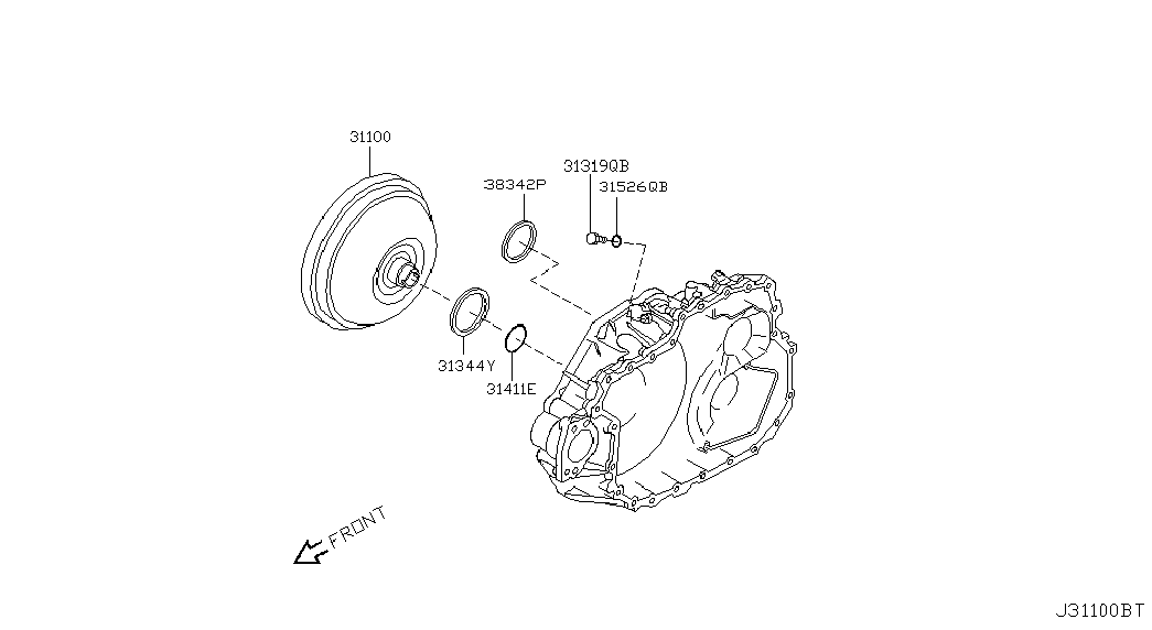 Гидротрансформатор АКПП для Ниссан Мурано 2002-2008