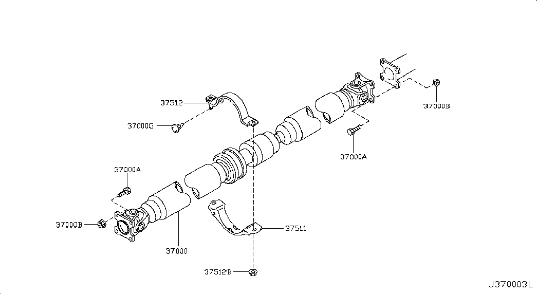 Карданный вал для Ниссан Мурано 2002-2008