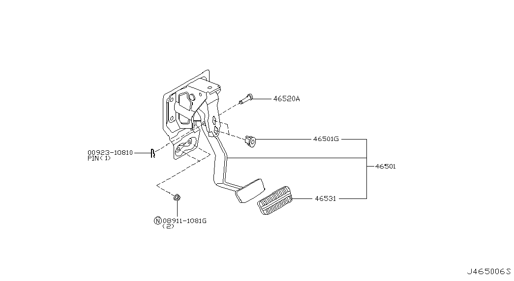 Педаль тормоза для Ниссан Мурано 2002-2008