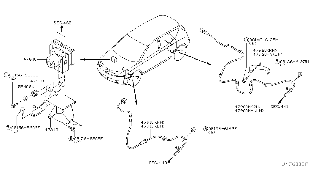 Блок АБС для Ниссан Мурано 2002-2008
