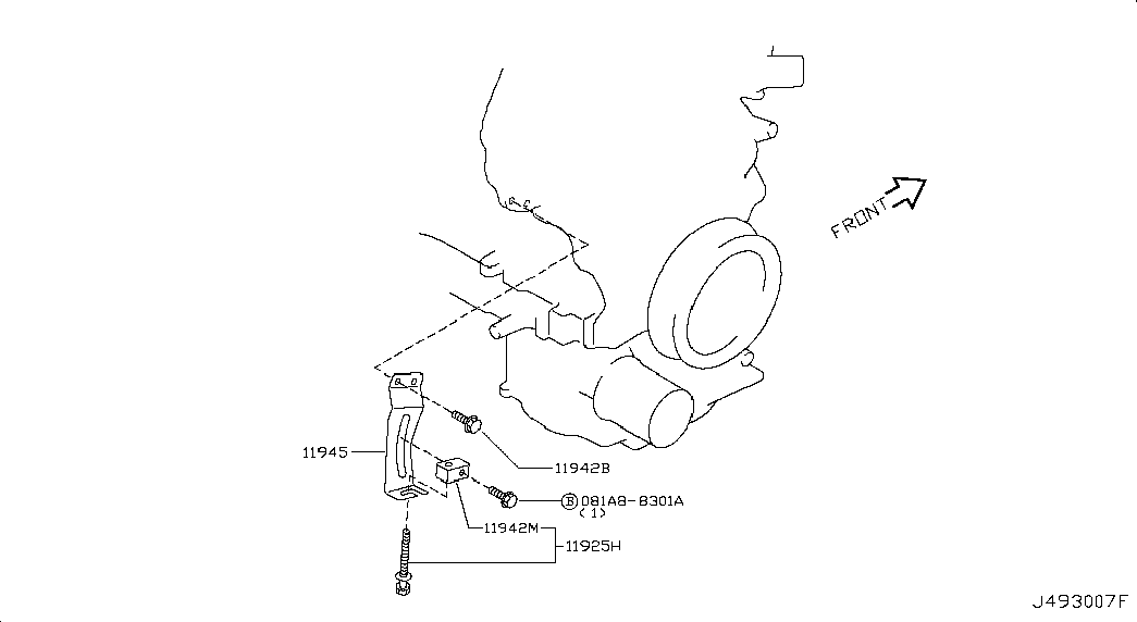 Кронштейн запасного колеса на багажнике для Ниссан Мурано 2002-2008