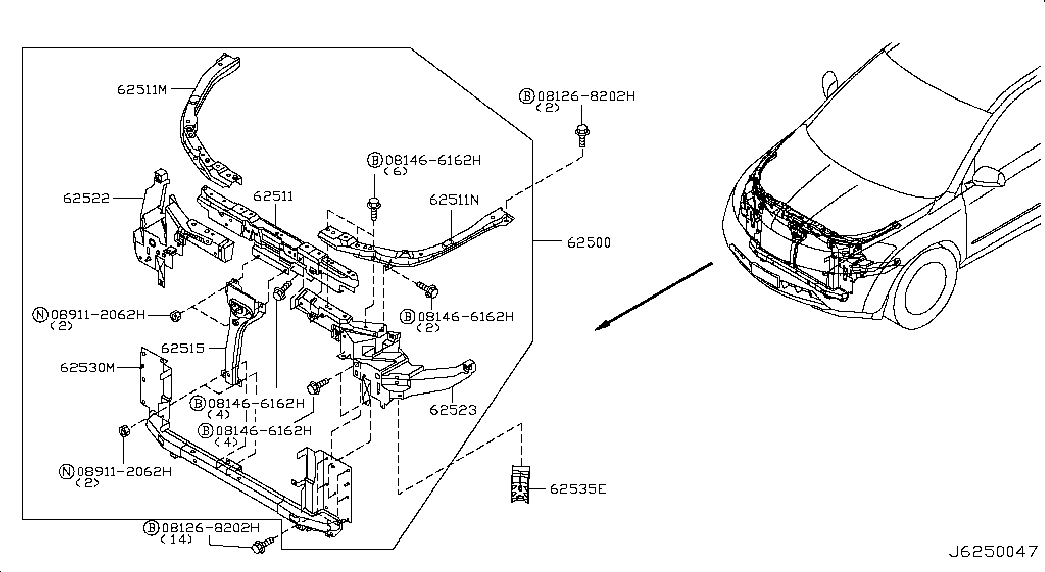 Панель передняя-телевизор для Ниссан Мурано 2002-2008