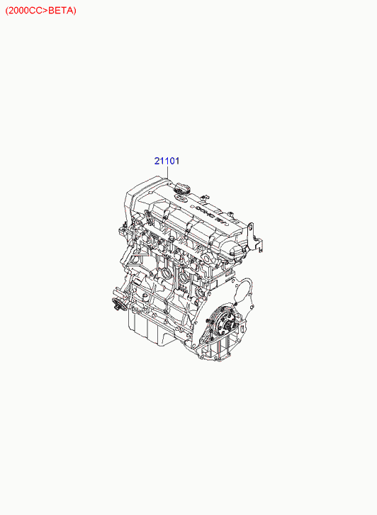 Двигатель для Хендай Траджет 2004-2008
