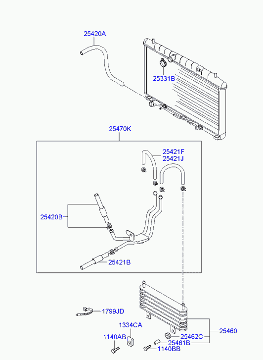 Интеркулер для Хендай Траджет 2004-2008