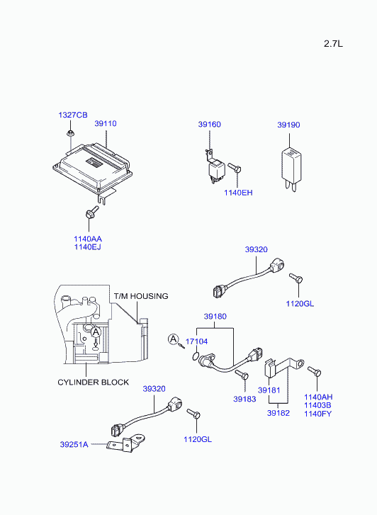 Датчик коленвала для Хендай Траджет 2004-2008