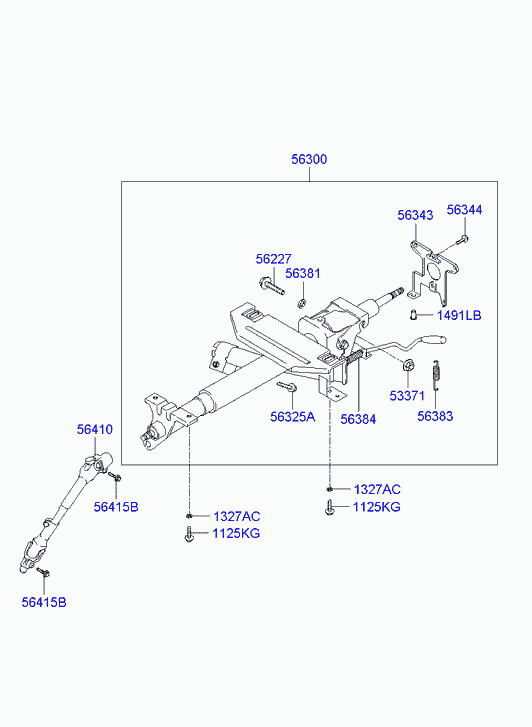 Рулевая колонка в сборе для Хендай Траджет 2004-2008