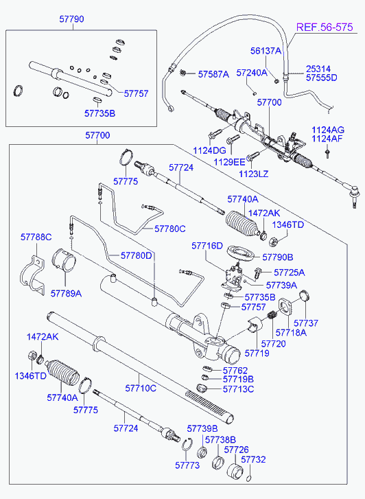 Рулевая рейка для Хендай Траджет 2004-2008
