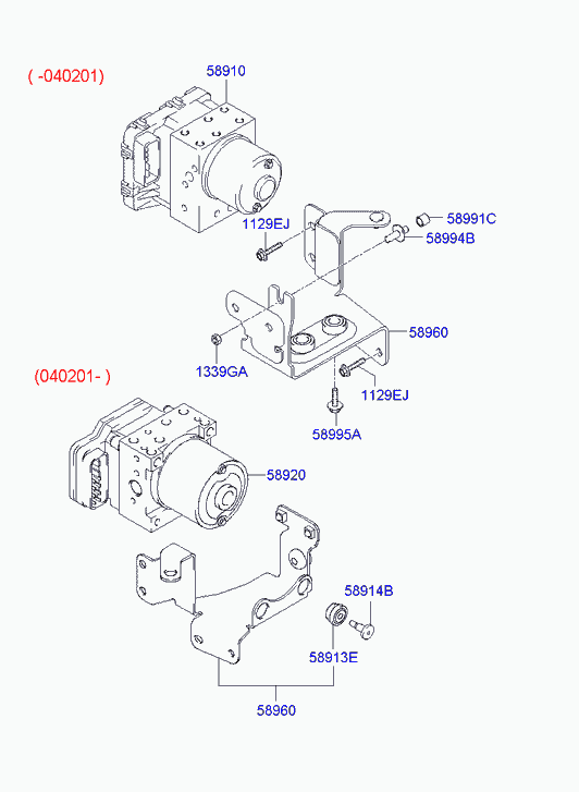 Блок АБС для Хендай Траджет 2004-2008