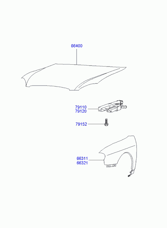 Капот для Хендай Траджет 2004-2008
