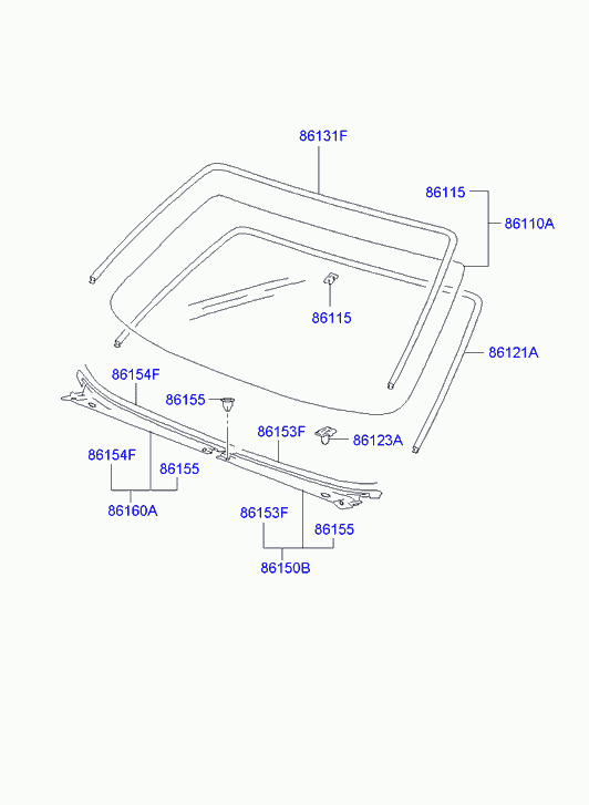 Лобовое стекло для Хендай Траджет 2004-2008