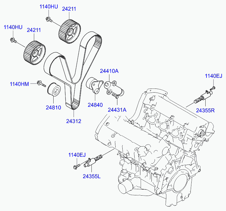 Ремень ГРМ для Хендай Грандер 2005-2009