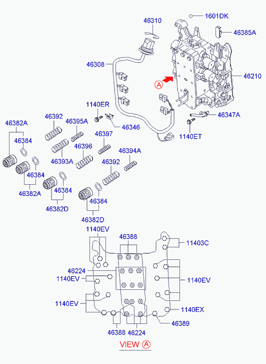 Гидроблок АКПП для Хендай Грандер 2005-2009
