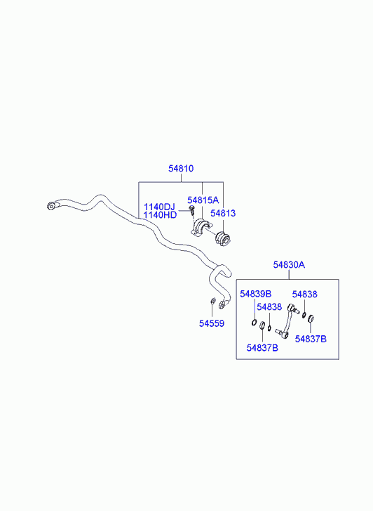 Стабилизатор передний для Хендай Грандер 2005-2009