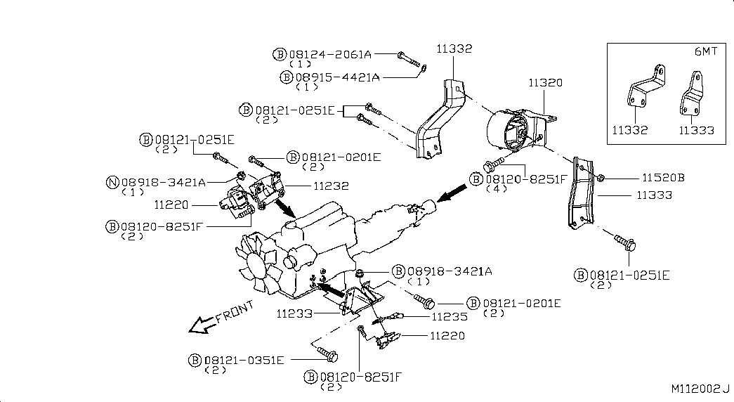 Подушка двигателя правая для Ниссан Кабстар 2007-2012