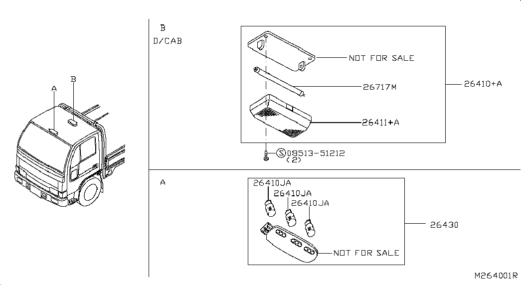 Фонарь салона для Ниссан Кабстар 2007-2012