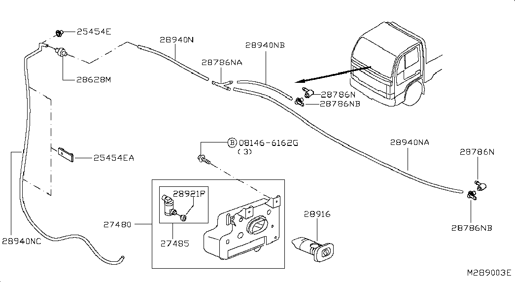 Бачок стеклоочистителей для Ниссан Кабстар 2007-2012