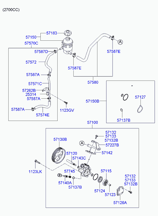 Насос ГУР для Хендай Грандер 2005-2009