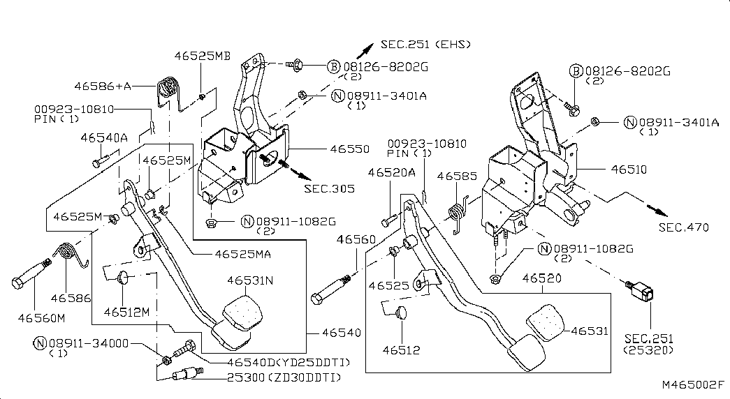 Педаль тормоза для Ниссан Кабстар 2007-2012