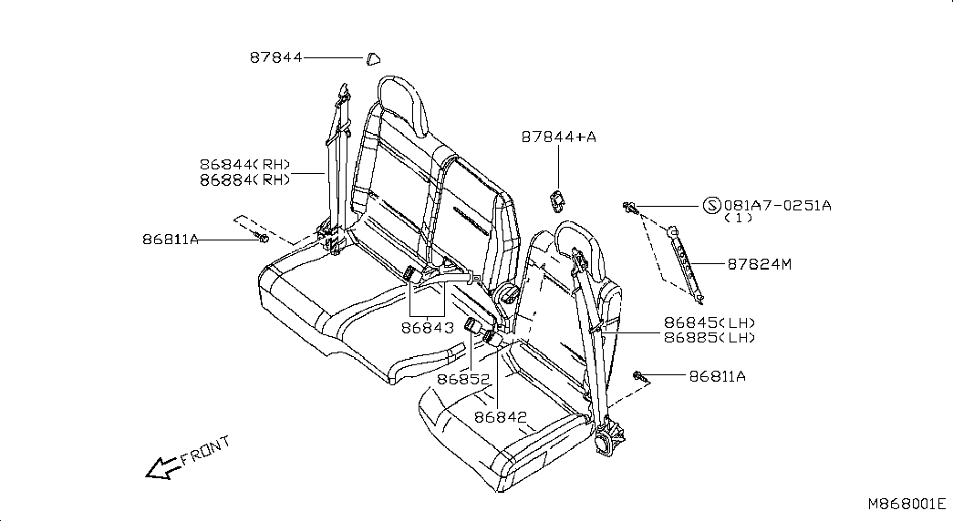 Ремень безопасности водителя для Ниссан Кабстар 2007-2012