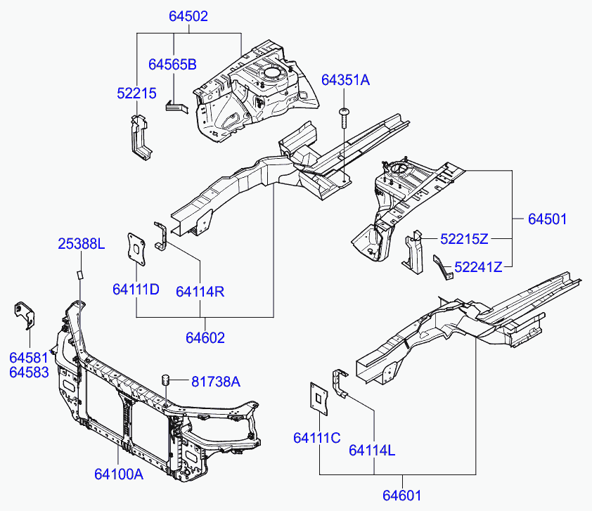 Панель передняя, телевизор для Хендай Грандер 2005-2009