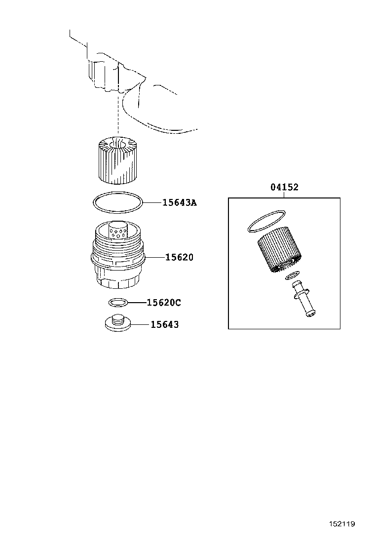 Масляный фильтр для Тойота Хайлендер 2013-2016