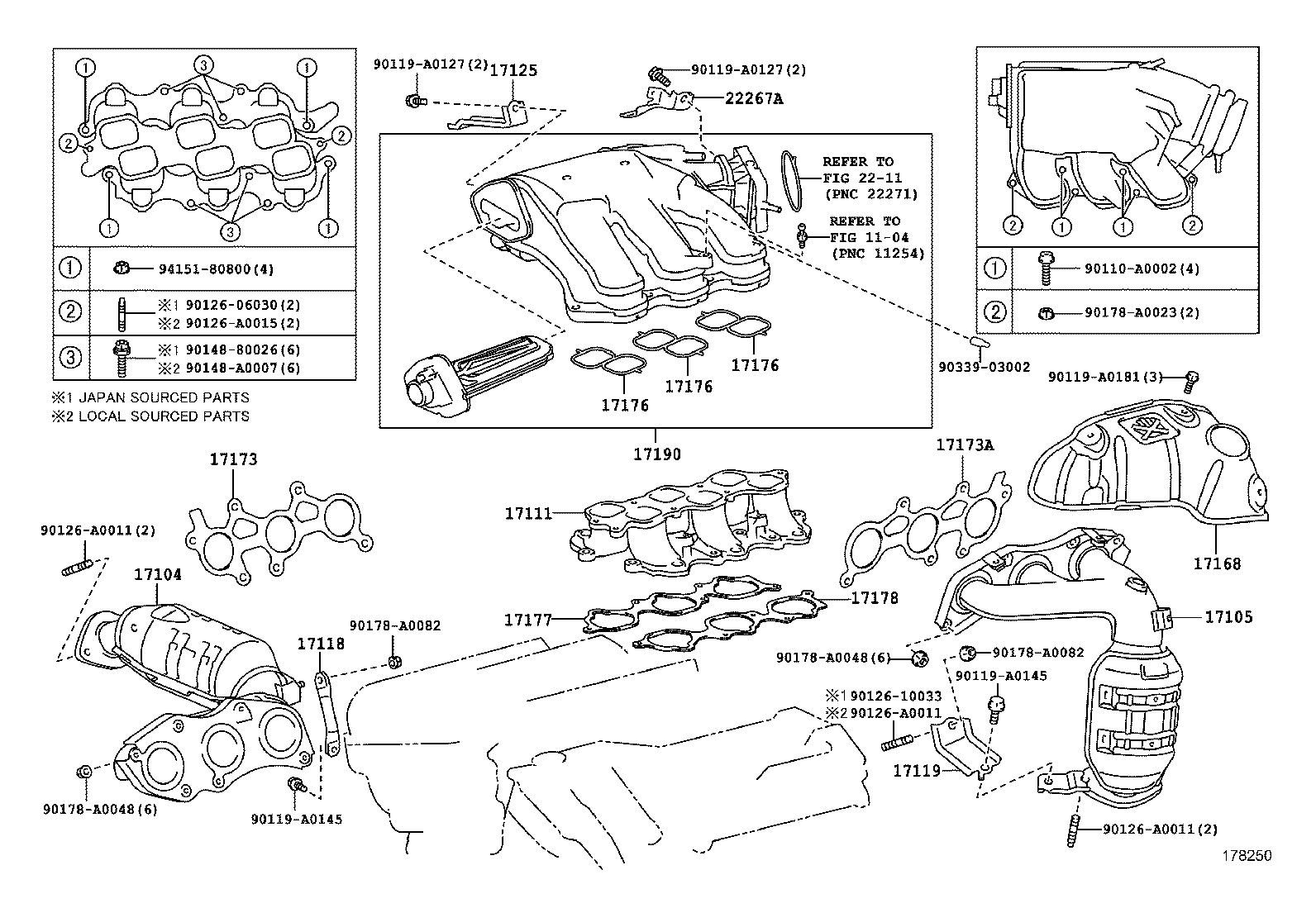 Коллектор выпускной для Тойота Хайлендер 2013-2016