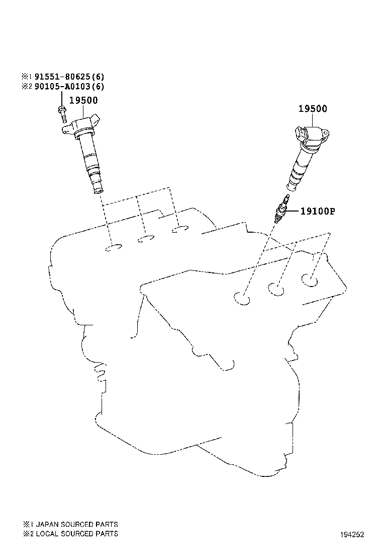 Свеча зажигания для Тойота Хайлендер 2013-2016