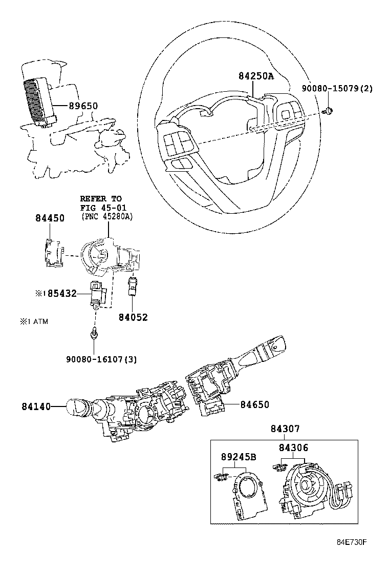 Контактная группа руля для Тойота Хайлендер 2013-2016