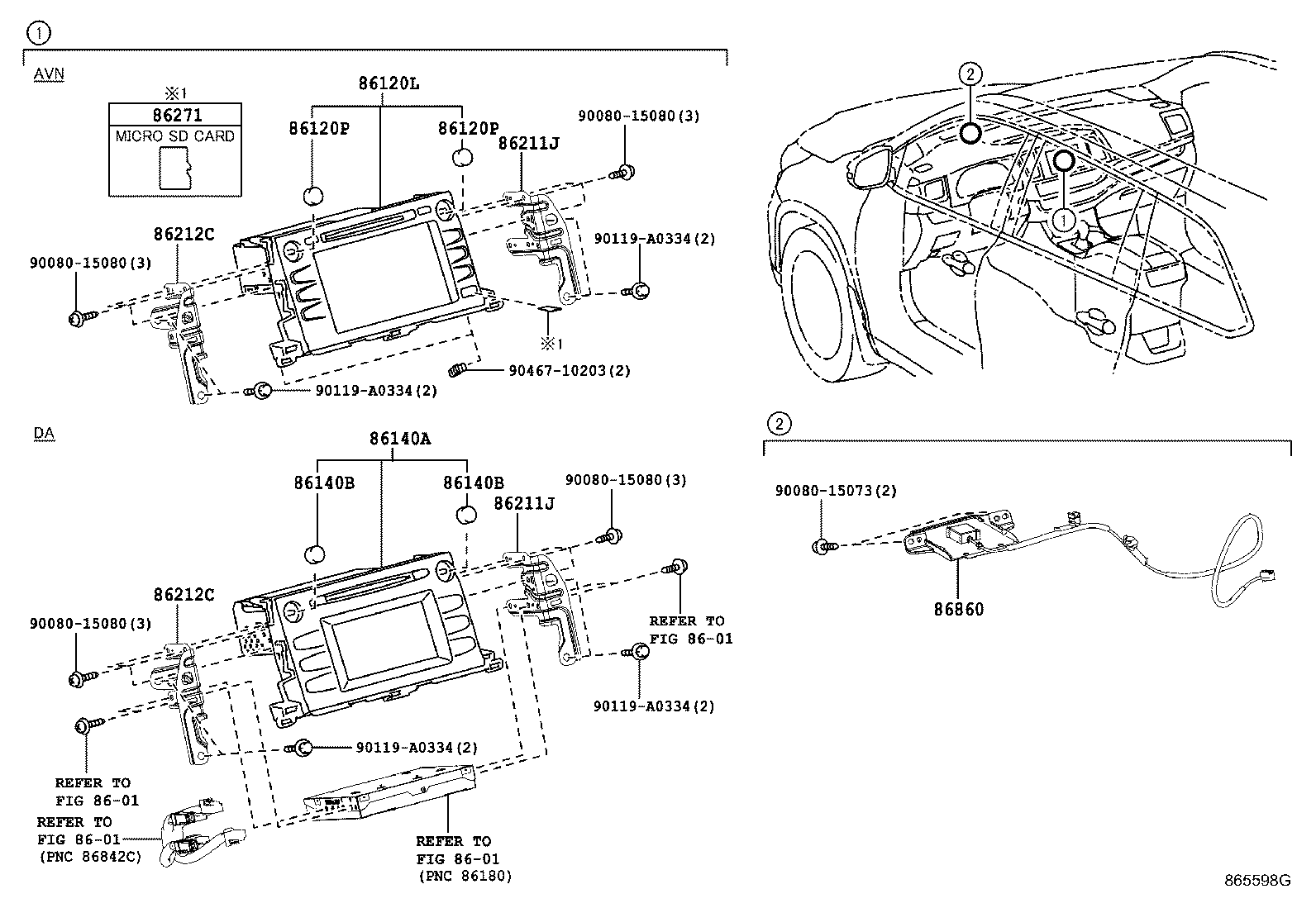 Авто-магнитола для Тойота Хайлендер 2013-2016