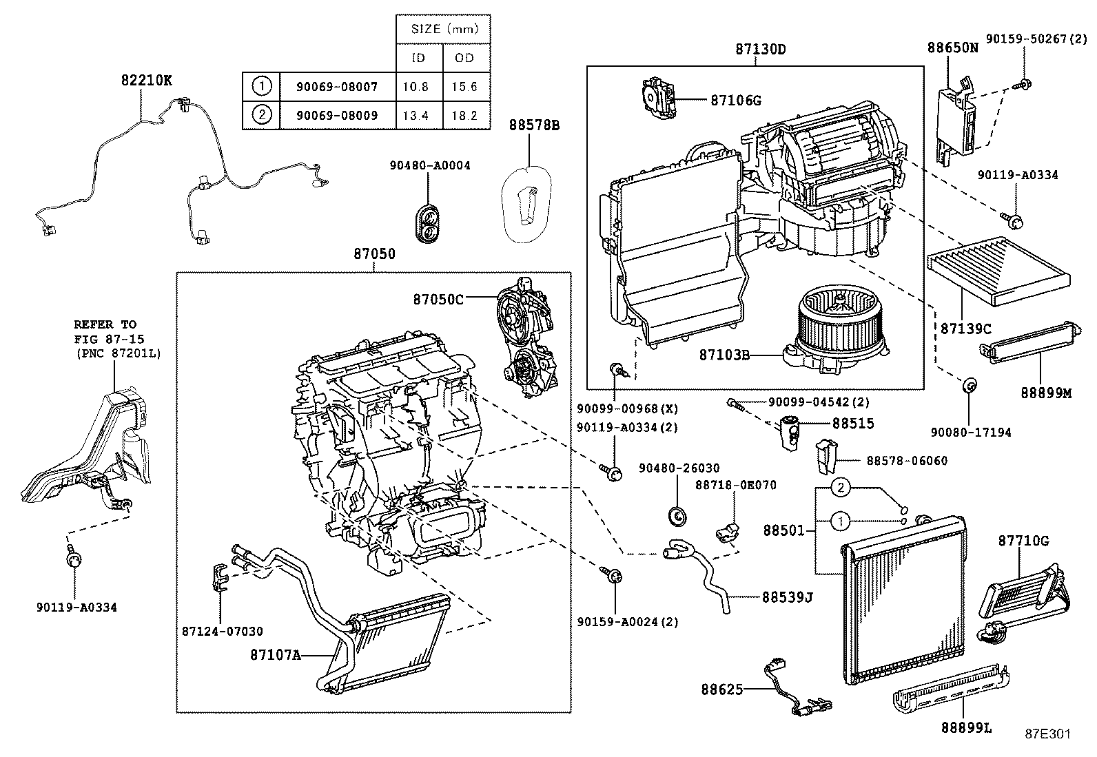 Отопитель салона в сборе для Тойота Хайлендер 2013-2016