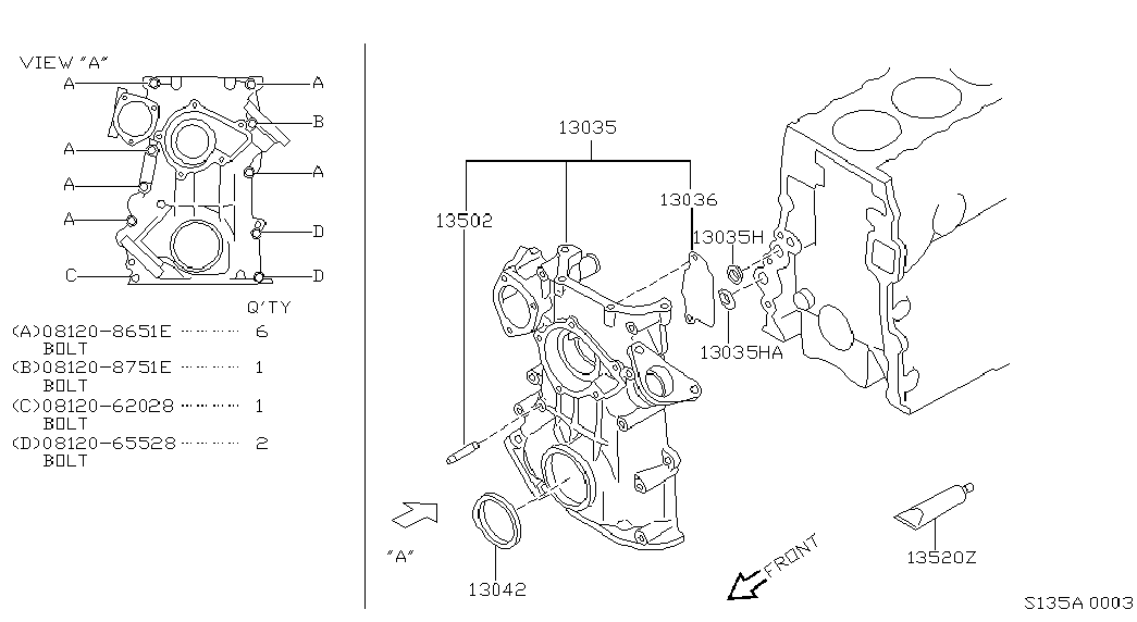 Крышка ГРМ для Ниссан Террано 1995-2002