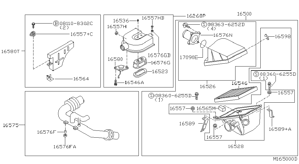 Фильтр воздушный-моторный для Ниссан Террано 1995-2002