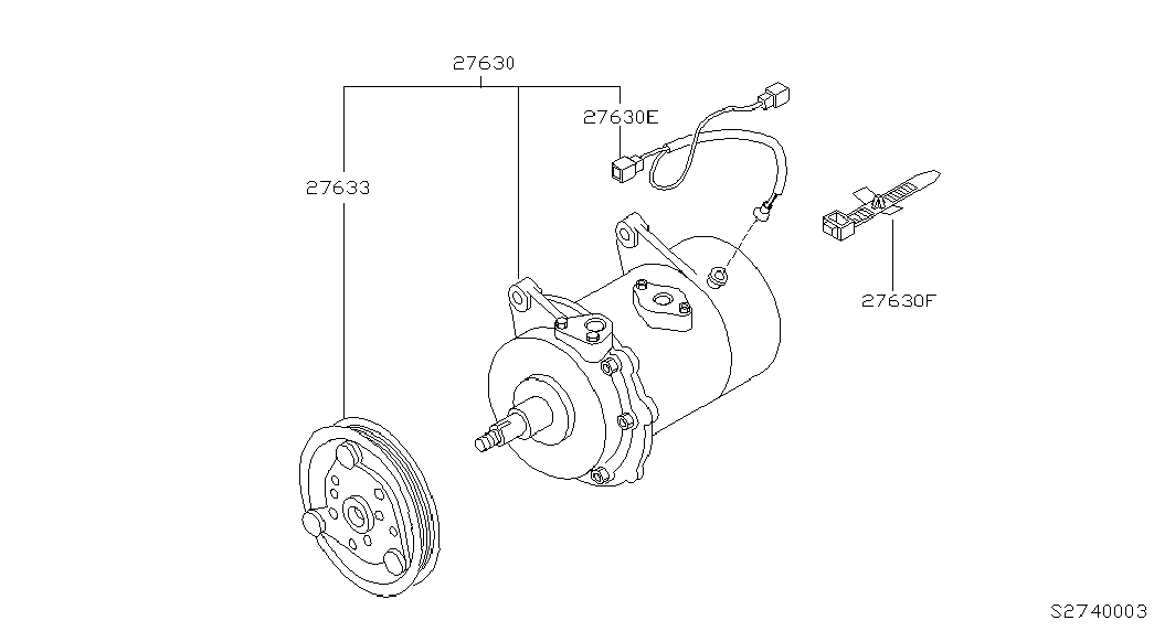Компрессор кондиционера для Ниссан Террано 1995-2002