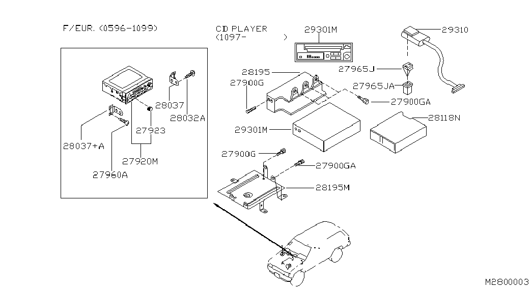 Авто-магнитола для Ниссан Террано 1995-2002