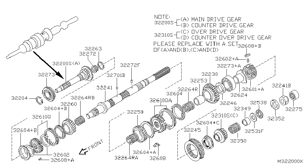 Вал АКПП для Ниссан Террано 1995-2002