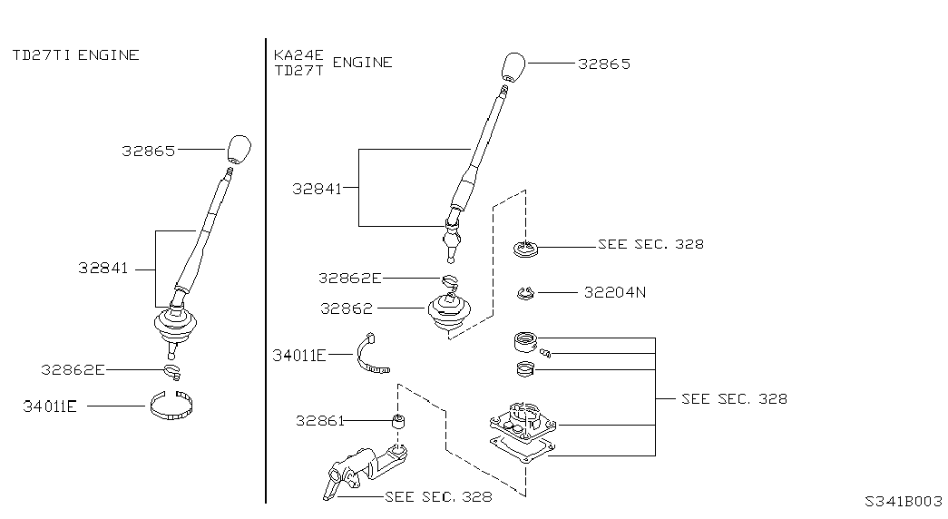 Рычаг переключения скоростей для Ниссан Террано 1995-2002