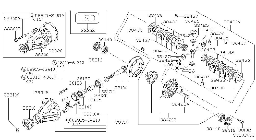 Дифференциал задний для Ниссан Террано 1995-2002