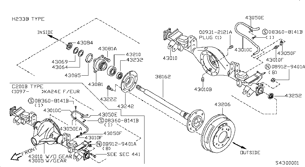 Балка задняя для Ниссан Террано 1995-2002