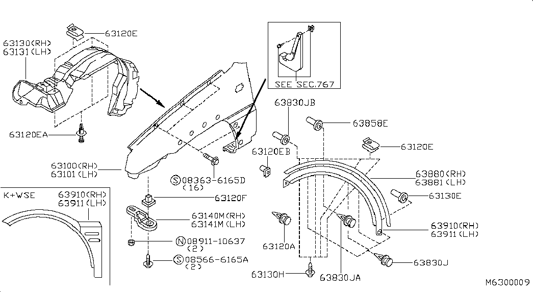 Крыло переднее левое для Ниссан Террано 1995-2002