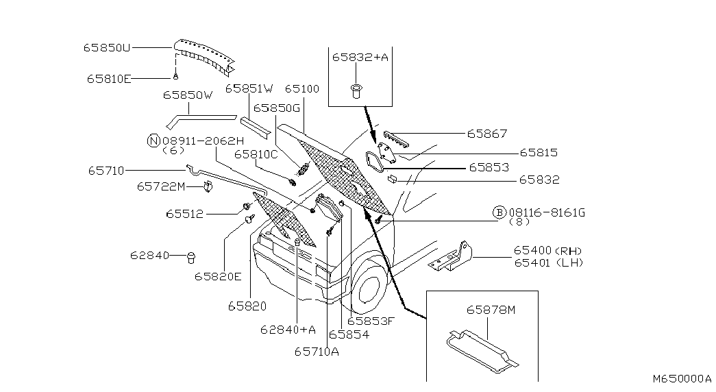 Петля капота правая для Ниссан Террано 1995-2002