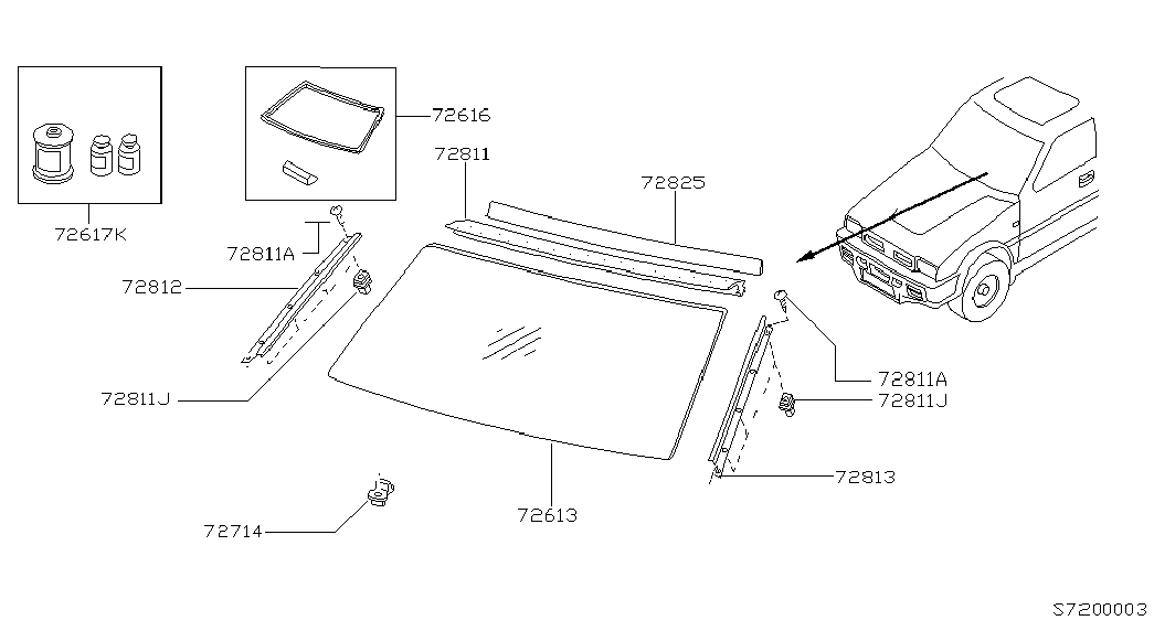 Лобовое стекло для Ниссан Террано 1995-2002