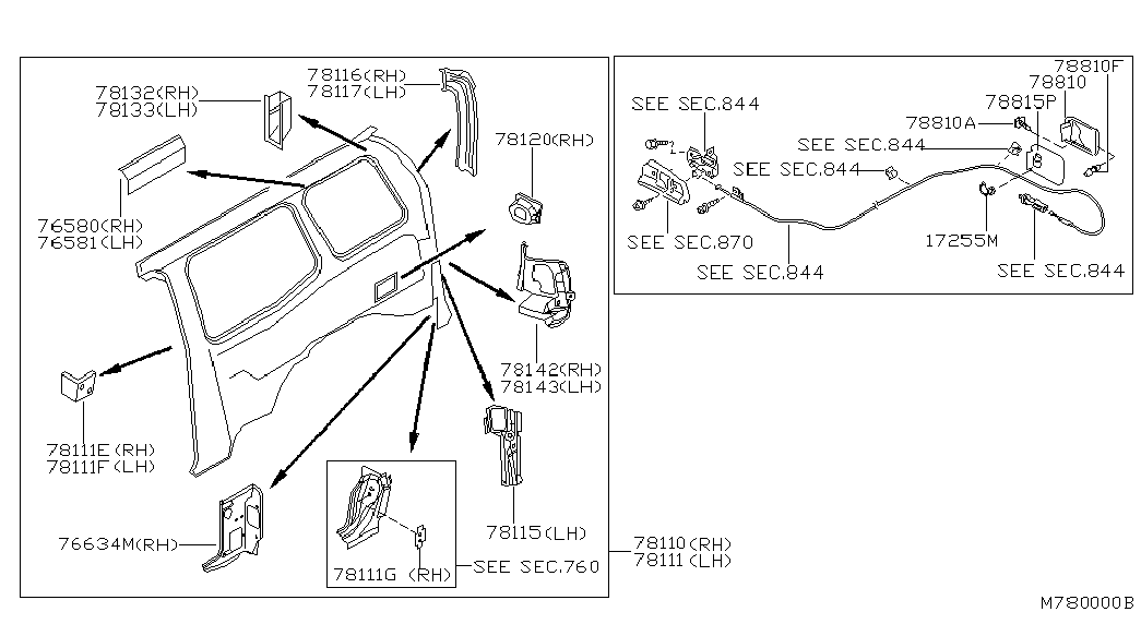 Крыло заднее левое для Ниссан Террано 1995-2002