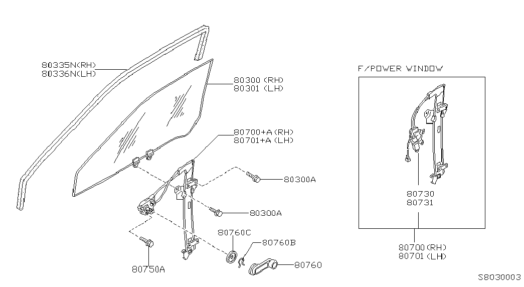 Стекло передней левой двери для Ниссан Террано 1995-2002