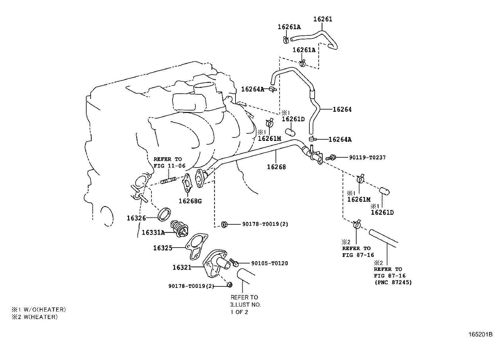 Корпус термостата в сборе для Тойота Хайлюкс 2011-2015