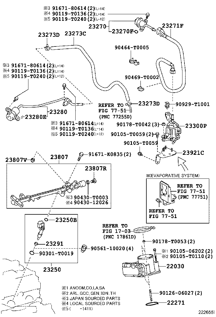 Топливная рампа для Тойота Хайлюкс 2011-2015