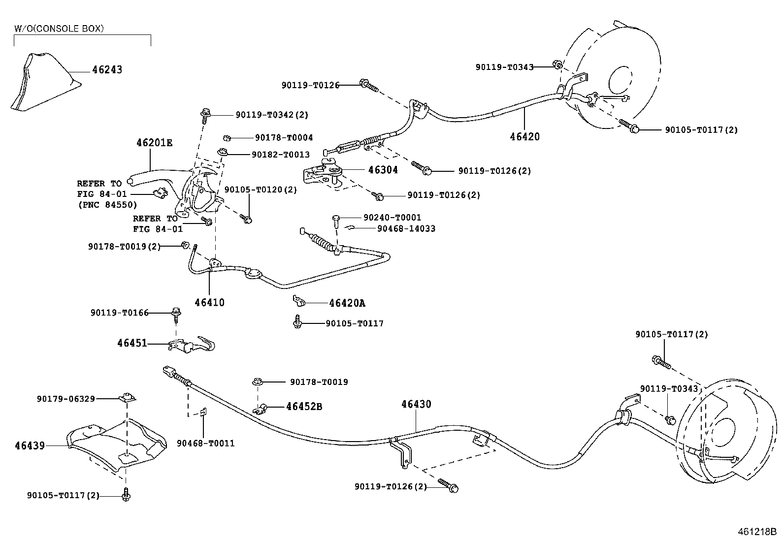 Рычаг стояночного, ручного тормоза для Тойота Хайлюкс 2011-2015