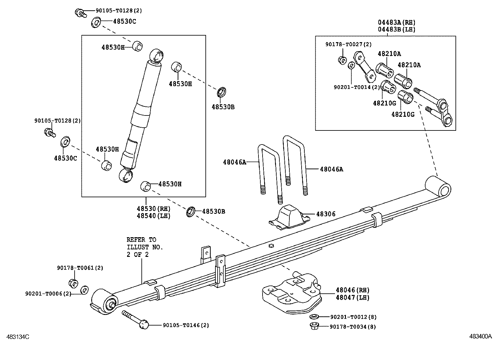 Амортизатор задний для Тойота Хайлюкс 2011-2015
