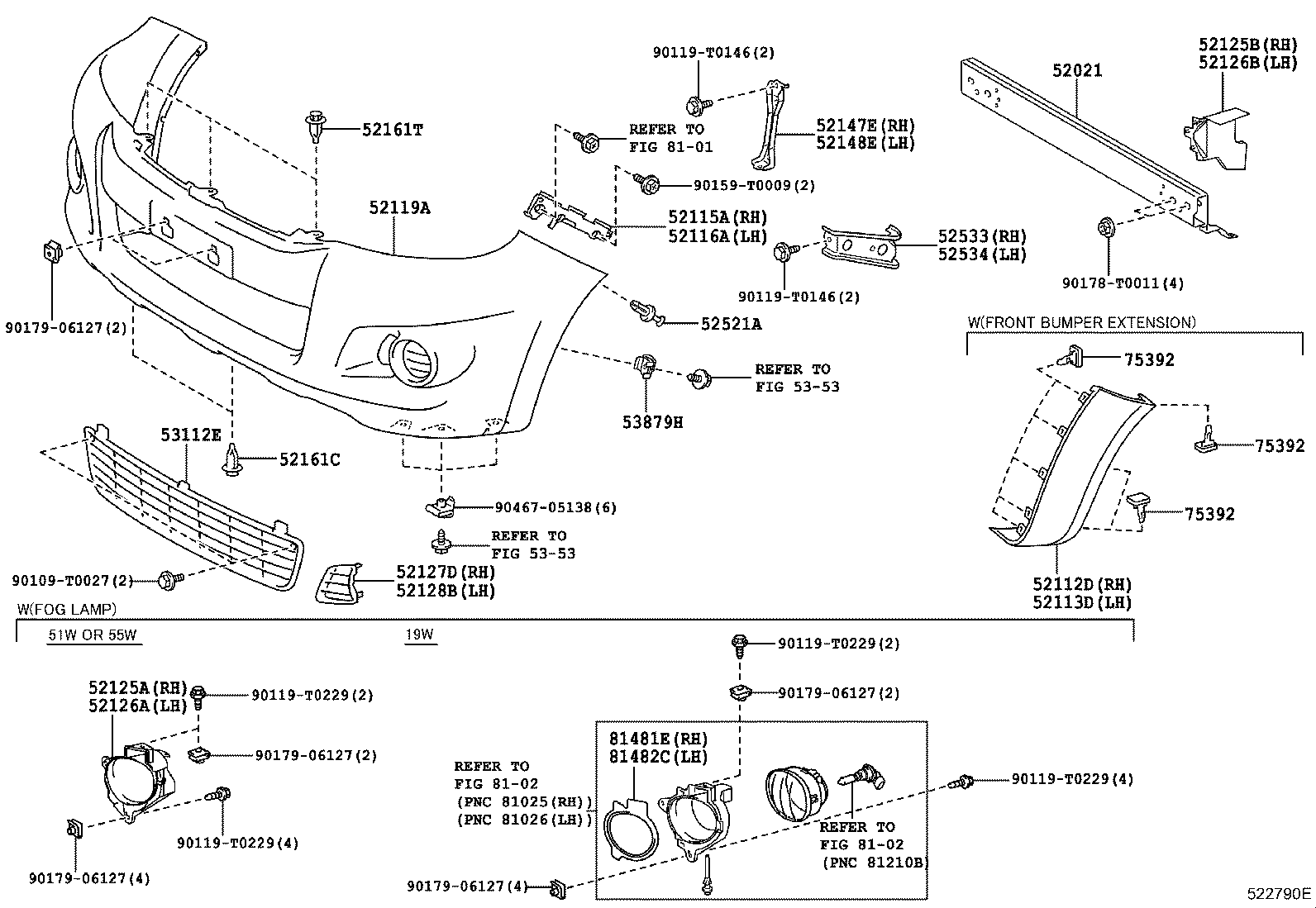 Бампер передний для Тойота Хайлюкс 2011-2015