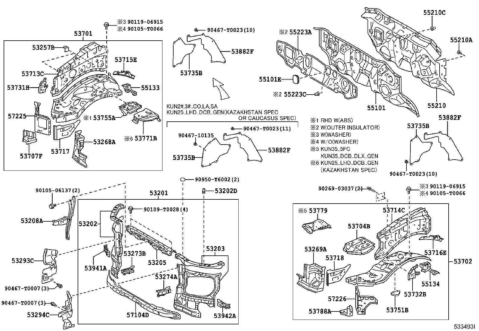 Панель передняя-телевизор для Тойота Хайлюкс 2011-2015